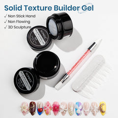 Supwee Pearl White solid gel for elegant 3D sculptures and carving at home.