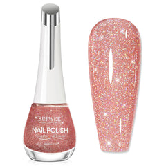 SUPWEE Quick Dry Glitter Nail Polish bottle close-up with iridescent shimmer for on-the-go glam.