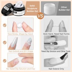 SUPWEE silver chrome powder for shiny accents on extensions.