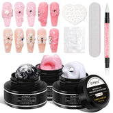 SUPWEE Solid Builder Gel Set for at-home nail extensions and 3D art.