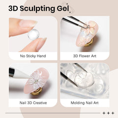 SUPWEE solid hard gel texture provides stable sculpting results.