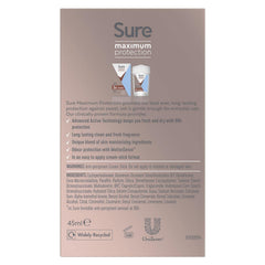 Sure Women 45ml tube close-up highlights creamy texture for smooth application.