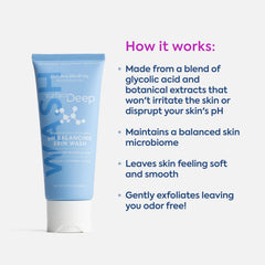 Surface Deep PH Balancing Wash post biotics drops support balanced skin