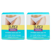 Surgi Brazilian microwave hard wax kit two-pack ready for at-home salon-quality hair removal.