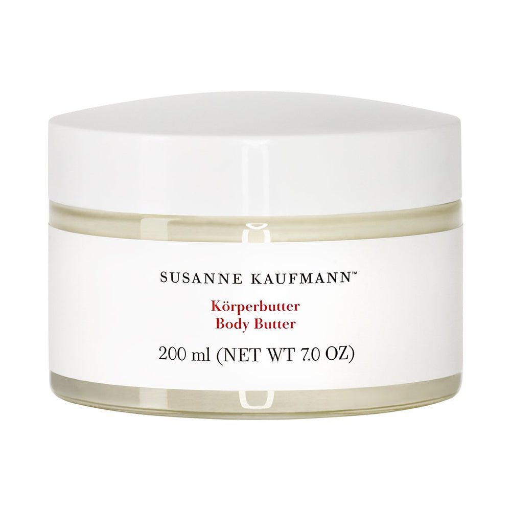 Susanne Kaufmann Body Butter jar—rich, nourishing hydration for dry skin.