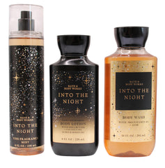Susicit Into the Night Daily Trio pack featuring shower gel, fragrance mist, and body lotion for daily use.