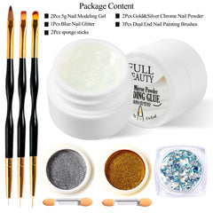 SUTOZMIWE clear 3D sculpting gel for precise nail design applications