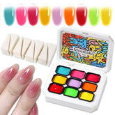 SUTOZMIWE ombre gel polish gradient swatch shows smooth color blending for nails.