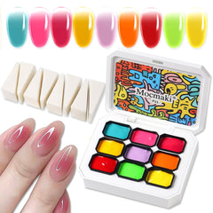 SUTOZMIWE ombre gel polish gradient swatch shows smooth color blending for nails.