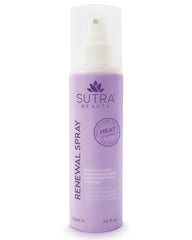 SUTRA Heat Guard Renewal Spray bottle shown for smooth, frizz-free styling and heat protection.