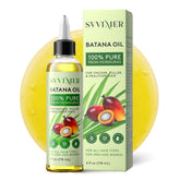 Svvimer Batana Oil bottle for nourishing hair care on a wooden surface.