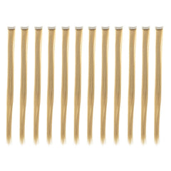 SWACC beige blonde clip-in extensions with straight texture for instant highlights