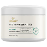Swanson Leg Vein Essentials Cream bottle close-up for smooth leg comfort.