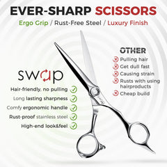 SWAP 3D ergonomic handle reduces wrist strain during long styling sessions