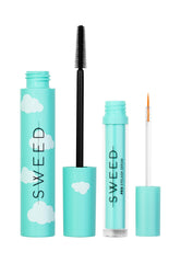 Close-up of SWEED Cloud Mascara brush delivering even lash separation and lift.