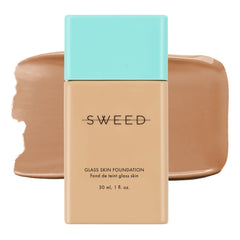 SWEED Glass Skin Foundation bottle pour shows hydrated, wearable coverage.