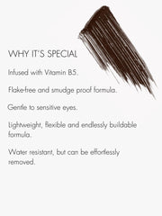 SWEED Lash Lift Mascara cap closeup emphasizing lightweight, clump-free formula.