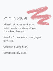 Sweed Lip Liner swatch demonstrates long-lasting color without feathering