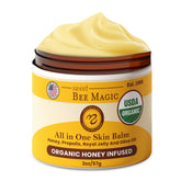 Sweet Bee Naturals Sweet Bee Magic Balm bottle enables everyday moisturization.