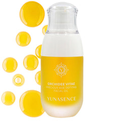 Sweetsation Therapy YUNASENCE ORCHIDEE VITAE bottle pour shows premium facial oil for radiant skin