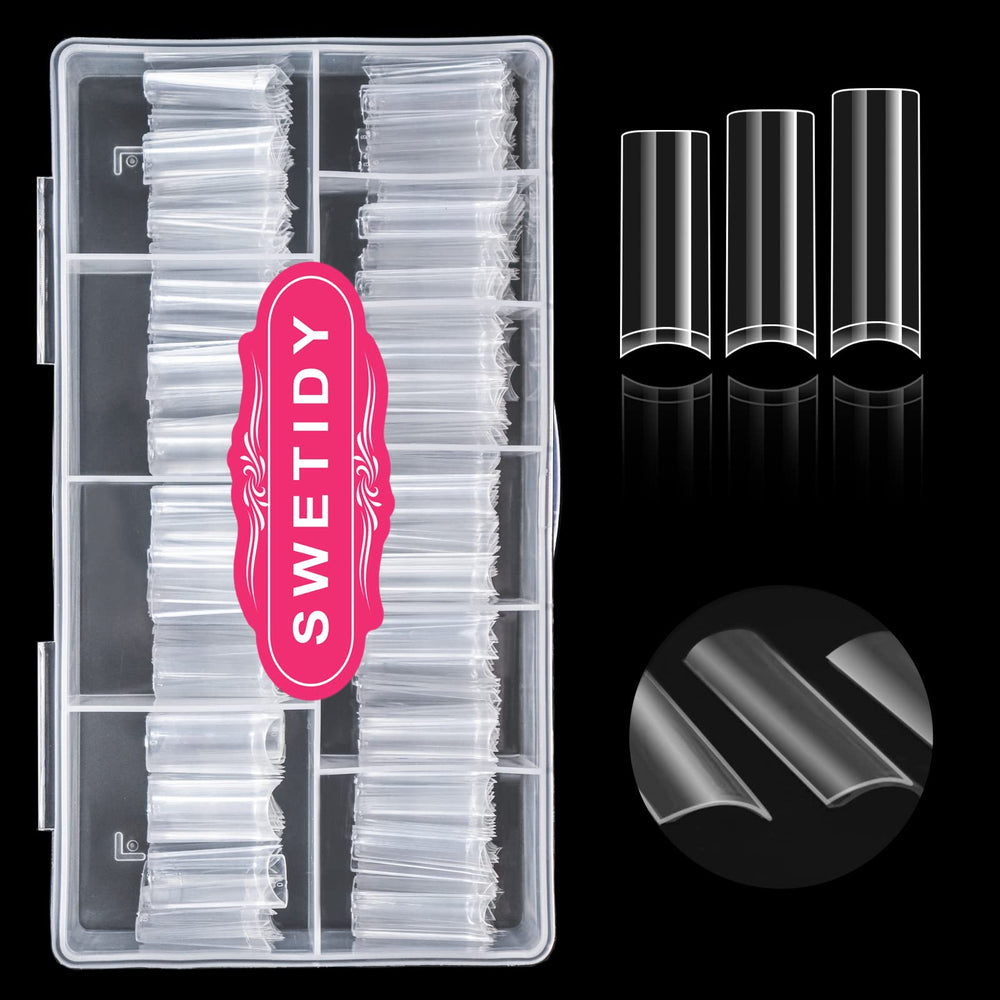SWETIDY clear nail tips boxed set for quick salon-ready applications.