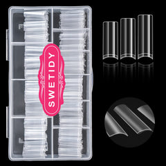 SWETIDY clear nail tips boxed set for quick salon-ready applications.