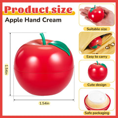 Swiffen apple bottle design hand cream close up, compact and travel friendly