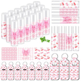 Swiffen pink bow lip balm provides portable lip hydration for guests
