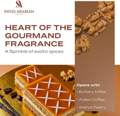 Swiss Arabian Shaghaf Vanilla Toffee packaging, elegant box for premium gifting