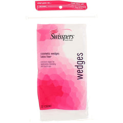 Swisspers wedges work with liquids, creams, and powders for versatile makeup routines.