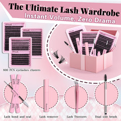 SWTurk lash clusters kit dual-purpose brush for finishing touch