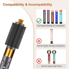 Sygbttq round volumizing brush for Dyson Airwrap, base design shown for durability