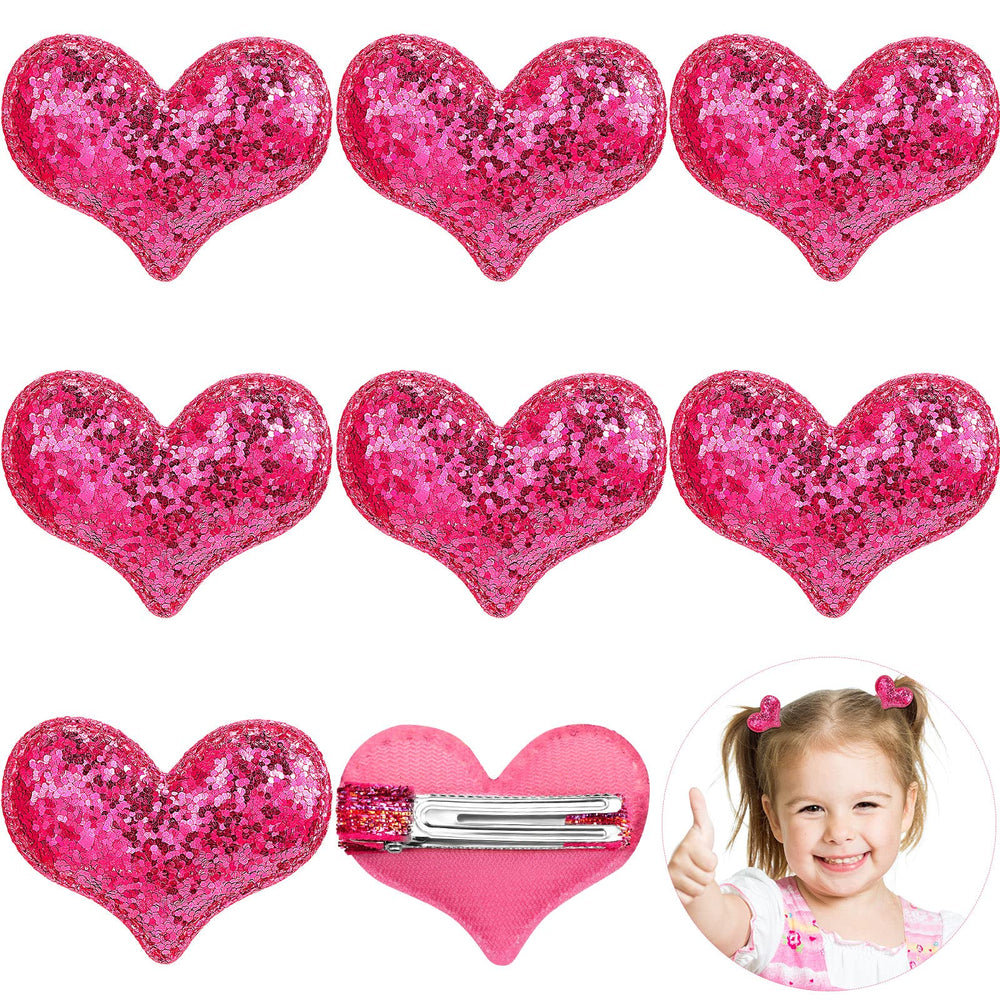 Syhood valentines heart clip rose red showcasing secure, stylish hair accessory.