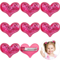 Syhood valentines heart clip rose red showcasing secure, stylish hair accessory.