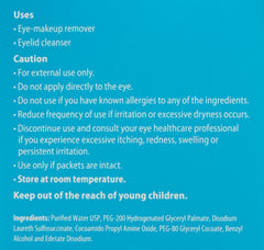 Systane Lid Wipes close-up, hypoallergenic formula for delicate eyes.