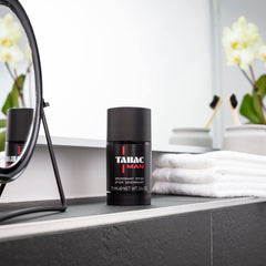 Swatch of Tabac Man deodorant on skin showing smooth, even application.