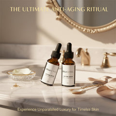 Soluretinol serum texture on skin during application showing hydration.