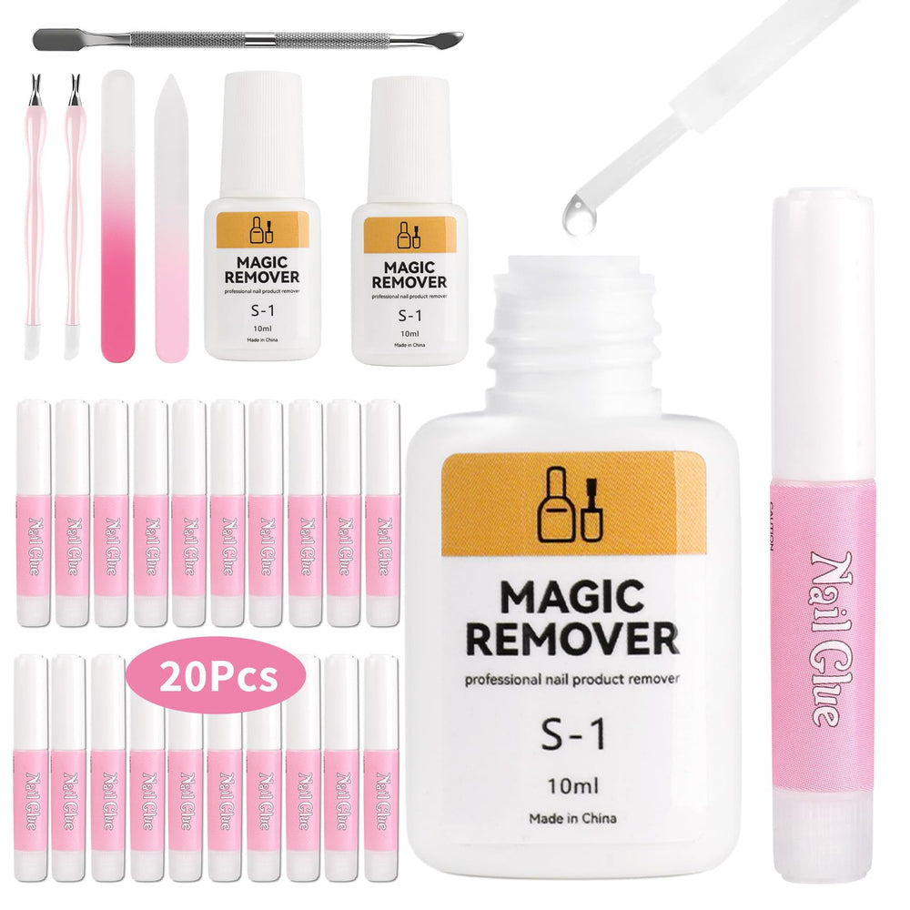 TADANG TADOPRO Nail Glue and Remover Set front view for convenient at-home manicures.
