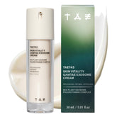 TAE743 Skin Vitality Cream bottle close-up highlighting premium hydration for sensitive skin