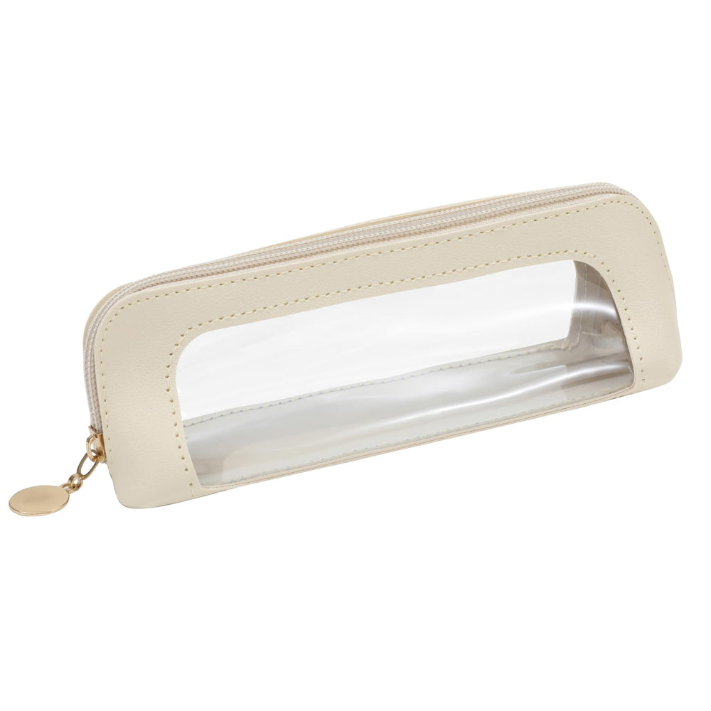 TAHULIK Clear Makeup Bag with double-sided windows for quick access on the go