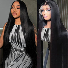 TAIKOU 30 inch lace front wig with straight hair for natural daily wear