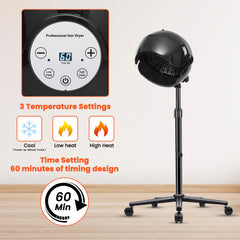 Takeashine hooded hair dryer height adjustment demonstrates customizable client comfort.