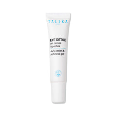 Talika Eye Detox Gel packaging close-up showing depuffing potential