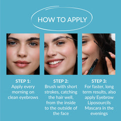 Talika brow mascara brush detail captures brow hairs for uniform coating
