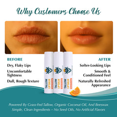 Tallowbourn Sweet Orange lip balm scent enhances daily hydration