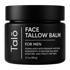 Talö beef tallow moisturizer jar close-up for deep hydration.