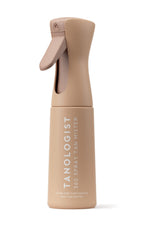 Tanologist 360 Spray Tan Mister showing ultra-fine mist in action for streak-free coverage