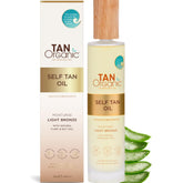 TanOrganic Self Tanning Oil applied with hands for a natural, streak-free glow