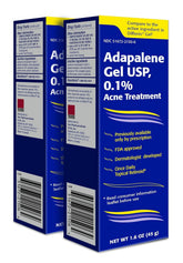 TARO Adapalene Gel 0.1% tube, acne treatment for sensitive skin.