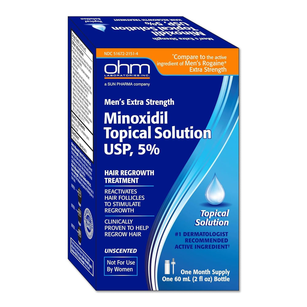 TARO Minoxidil 5% bottle ready for precise scalp application to support thinning treatment.